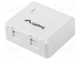 Wall socket; white; wall mount; Enclos.mat: ABS; 60.3x70.3x26.4mm