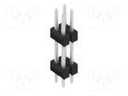 Connector: pin strips; pin header; male; PIN: 4; 2.54mm; THT; 2x2