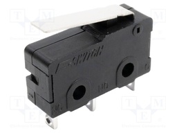 Microswitch SNAP ACTION; with lever; SPDT; 5A/250VAC; ON-(ON)