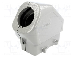 Enclosure: for Han connectors; Han Easy Hood; size 16B; metal