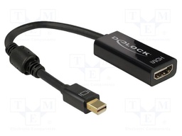 Adapter; HDMI socket,mini DisplayPort plug; 0.2m; black; black