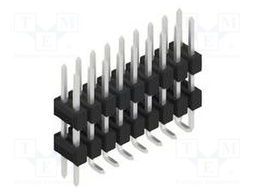 Connector: pin strips; pin header; male; PIN: 18; 2.54mm; SMT; 2x9