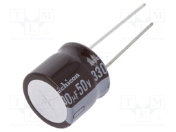 Capacitor: electrolytic; low impedance; THT; 330uF; 50VDC; ±20%