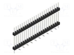 Connector: pin strips; pin header; male; PIN: 23; 2.54mm; SMT; 1x23