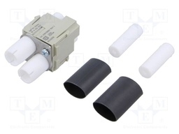 Heavy Duty Connector, Han-Modular Series, Module, 2 Contacts, Plug