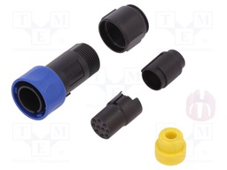 Connector: circular; plug; female; PIN: 10; w/o contacts; for cable