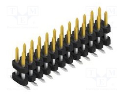 Connector: pin strips; pin header; male; PIN: 24; 2mm; SMT; 2x12