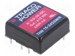 Converter: DC/DC; 15W; Uin: 9÷36V; Uout: 12VDC; Uout2: -12VDC; 1"x1"