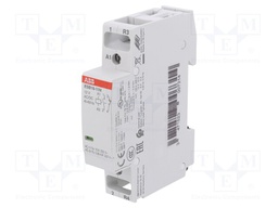 Contactor: 2-pole installation; NC + NO; 12VAC; 12VDC; 16A; DIN