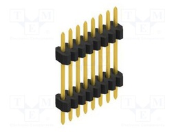 Connector: pin strips; pin header; male; PIN: 8; 1.27mm; THT; 1x8