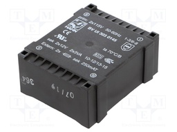 Transformer: encapsulated; 6VA; 115/115VAC; 12V; 12V; 250mA; 250mA