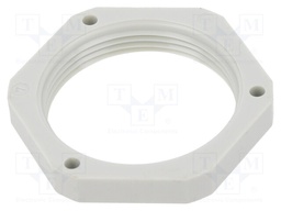 Nut; PG29; polystyrene; D: 7mm; Spanner: 46mm; light grey