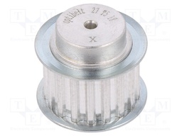 Belt pulley; T5; W: 16mm; whell width: 27mm; Ø: 27.8mm; aluminium