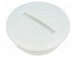 Stopper; M20; Mat: polystyrene; light grey
