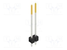 Connector: pin strips; pin header; male; PIN: 2; 2.54mm; THT; 1x2