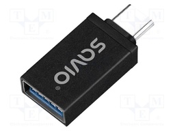Adapter; OTG,USB 3.1; USB A socket,USB C plug; black