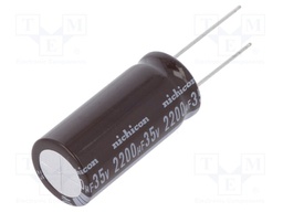 Capacitor: electrolytic; low impedance; THT; 2200uF; 35VDC; ±20%