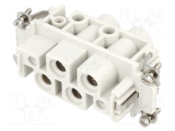 Connector: HDC; contact insert; female; S-K; 4+2+PE; size 16B; 500V