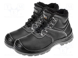 Boots; Size: 39; black; leather; slip,perforation,impact