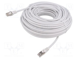 Patch cord; S/FTP; 6a; solid; Cu; LSZH; white; 30m; 27AWG; Cablexpert
