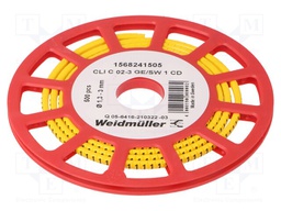 Markers for cables and wires; 1.3÷3mm; PVC; -30÷80°C; leaded