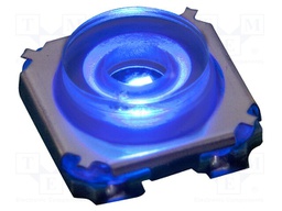 Microswitch TACT; SPST-NO; Pos: 2; 0.05A/28VDC; SMT; LED; blue; 4N