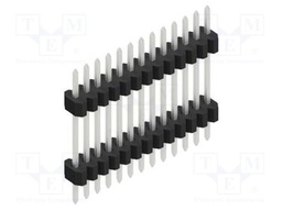 Connector: pin strips; pin header; male; PIN: 13; 1.27mm; THT; 1x13