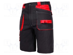 Protective shorts; Size: XXL; black-red; 245g/m2