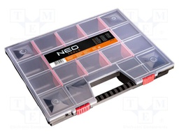 Container: collective; with partitions; black; 490x390x65mm