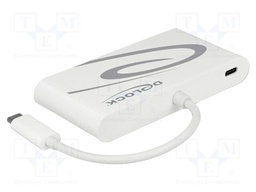 Hub USB; USB 3.0; 10/100/1000Mbps; white; Number of ports: 5