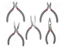 Kit: pliers; cutting,adjustable,half-rounded nose,universal