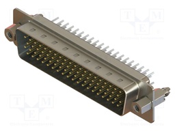 Connector: D-Sub HD; PIN: 78; socket; male; angled; THT; MHDD