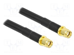Cable; 10m; RP-SMA male,both sides; black; Øcable: 7.5mm; 50Ω
