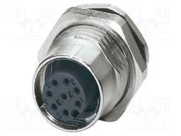 Connector: M12; socket; PIN: 8; female; 30V; straight; THT; A code