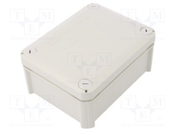 Enclosure: junction box; X: 116mm; Y: 150mm; Z: 67mm; polypropylene