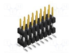 Connector: pin strips; pin header; male; PIN: 16; 2.54mm; SMT; 2x8