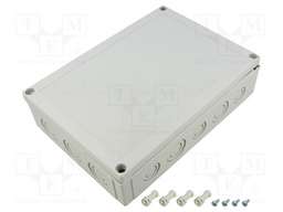 Enclosure: multipurpose; X: 180mm; Y: 255mm; Z: 63mm; MNX; grey; IK08