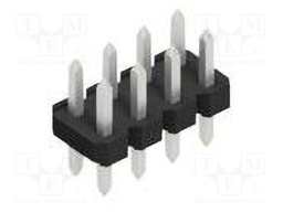 Connector: pin strips; pin header; male; PIN: 8; 2.54mm; THT; 2x4