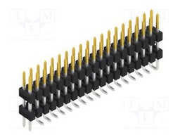 Connector: pin strips; pin header; male; PIN: 38; 2.54mm; SMT; 2x19