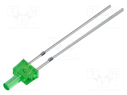 LED; round; green; 1120÷1560mcd; 90°; Front: flat; 30mA; 2.9÷3.4V