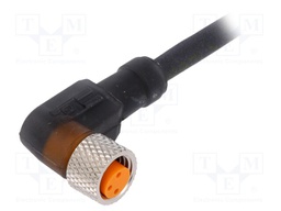 Connector: M8; 5m; female; PIN: 3; angled 90°; plug; PUR