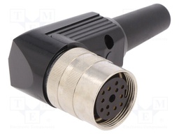 Connector: M16; female; for cable; IP40; plug; soldering; 60V; 3A