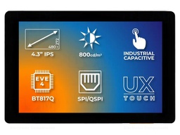 Display: TFT; 4.3"; 480x272; Illumin: LED; Dim: 120.38x79.2x10.73mm