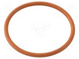 O-ring gasket; VMQ; D: 2mm; Øint: 55mm; M63; red; -60÷250°C