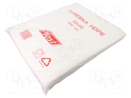 Plastic bag; L: 400mm; Width: 320mm; Thick: 6um; HDPE; transparent