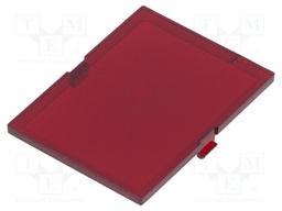 Front panel; without frame,with holder; semi-transparent red