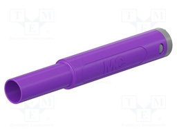Connector: 4mm banana; plug; 32A; 1kV; violet; insulated; 2.5mm2