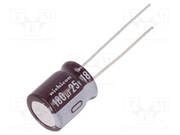 Capacitor: electrolytic; low impedance; THT; 180uF; 25VDC; ±20%