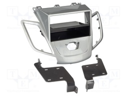 Radio frame; Ford; Ford Fiesta 2008->2010; silver; Version: 2 DIN