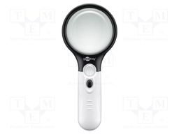 Hand magnifier; Ø22mm,Ø75mm; Illumination: LED; 10000K